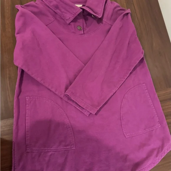 Soft Surroundings Port Royale Tunic Sweatshirt in fuchsia pink size M-L - Picture 7 of 9